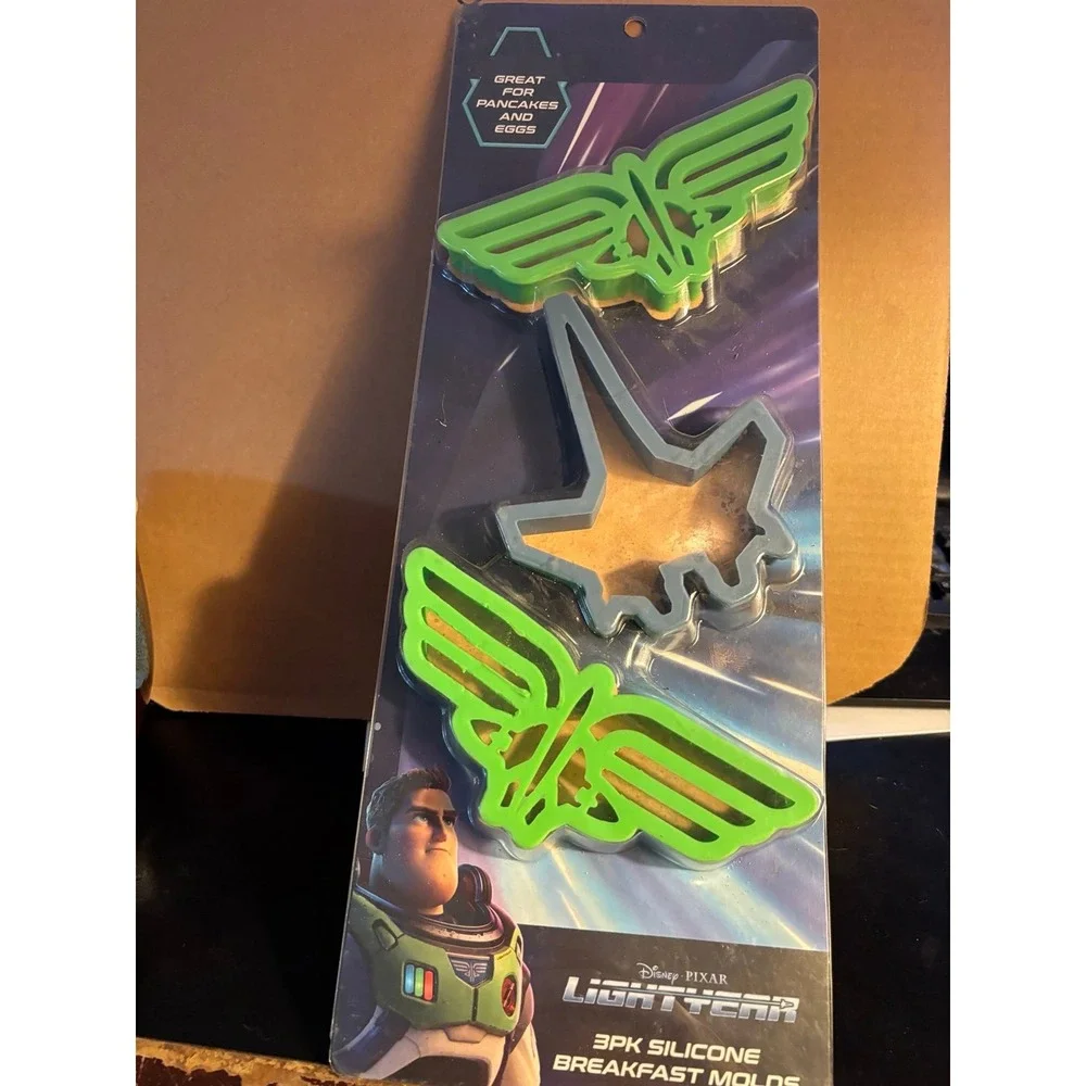 Disney Pixar Lightyear 3 Pk Silicone Breakfast Molds- Great For Pancakes & Eggs